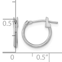 14K White Gold Madi K 11mm Hoop Earrings view 3