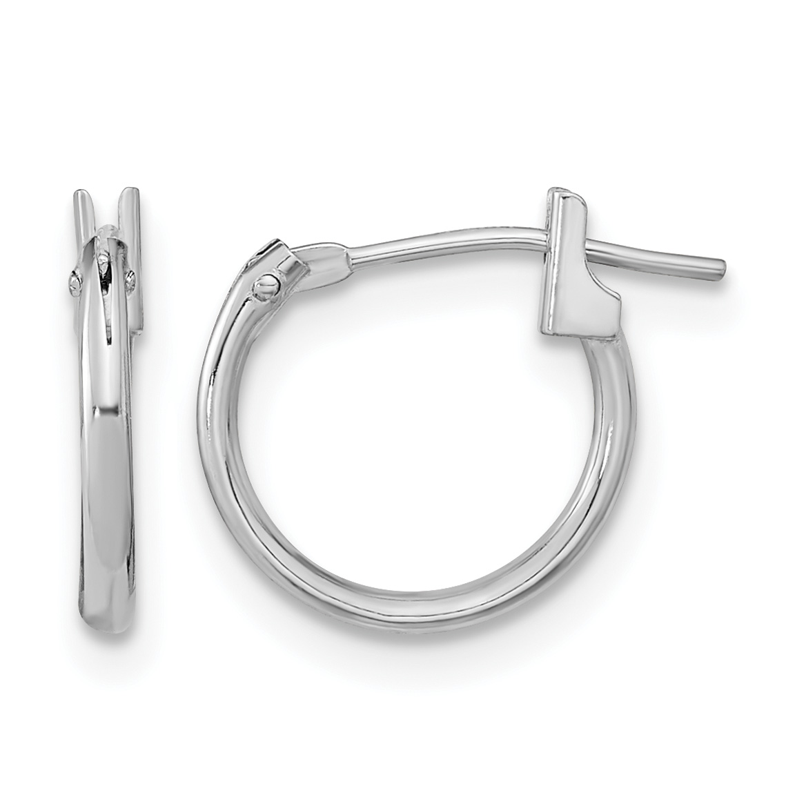 14k White Gold Madi K Hoop Earrings (GK270)