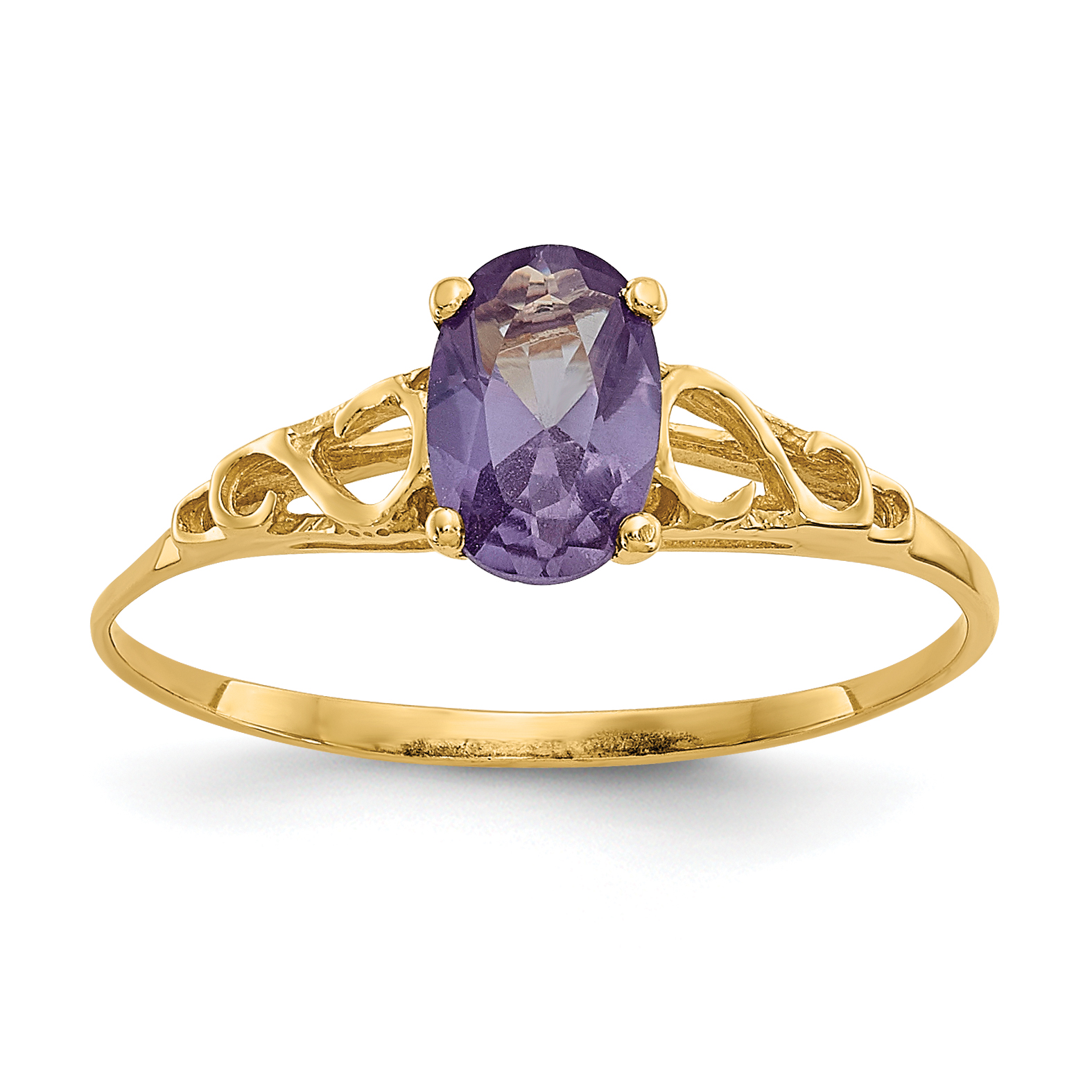 14k Madi K Synthetic Alexandrite Ring (GK280)