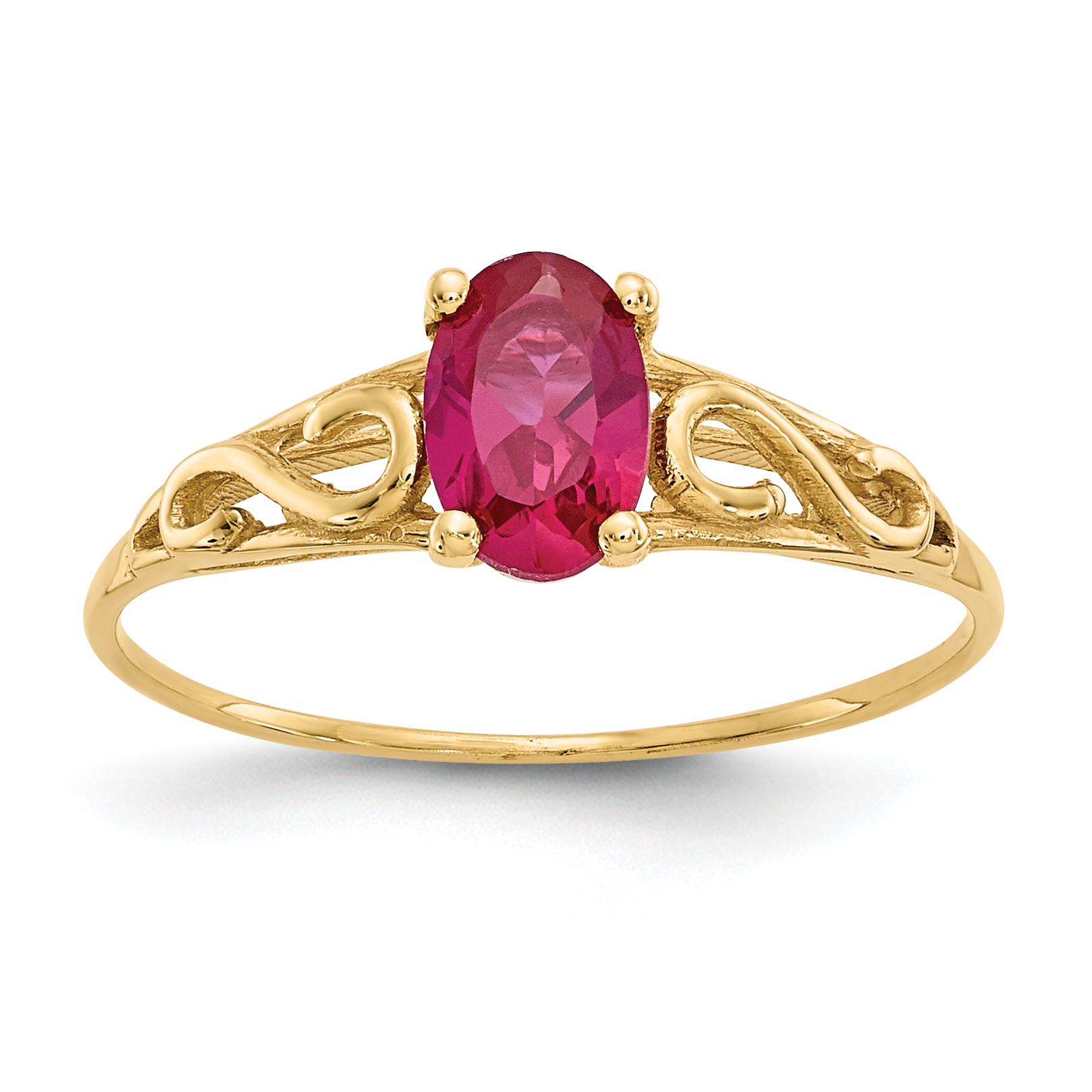 14k Madi K Synthetic Ruby Ring (GK281)