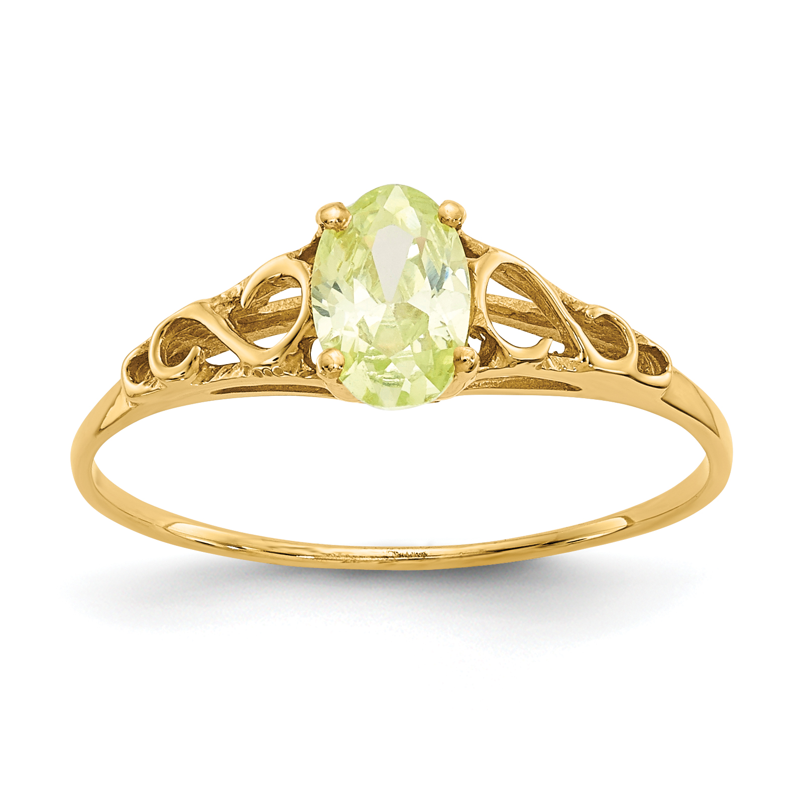 14k Madi K Synthetic Peridot Ring (GK282)
