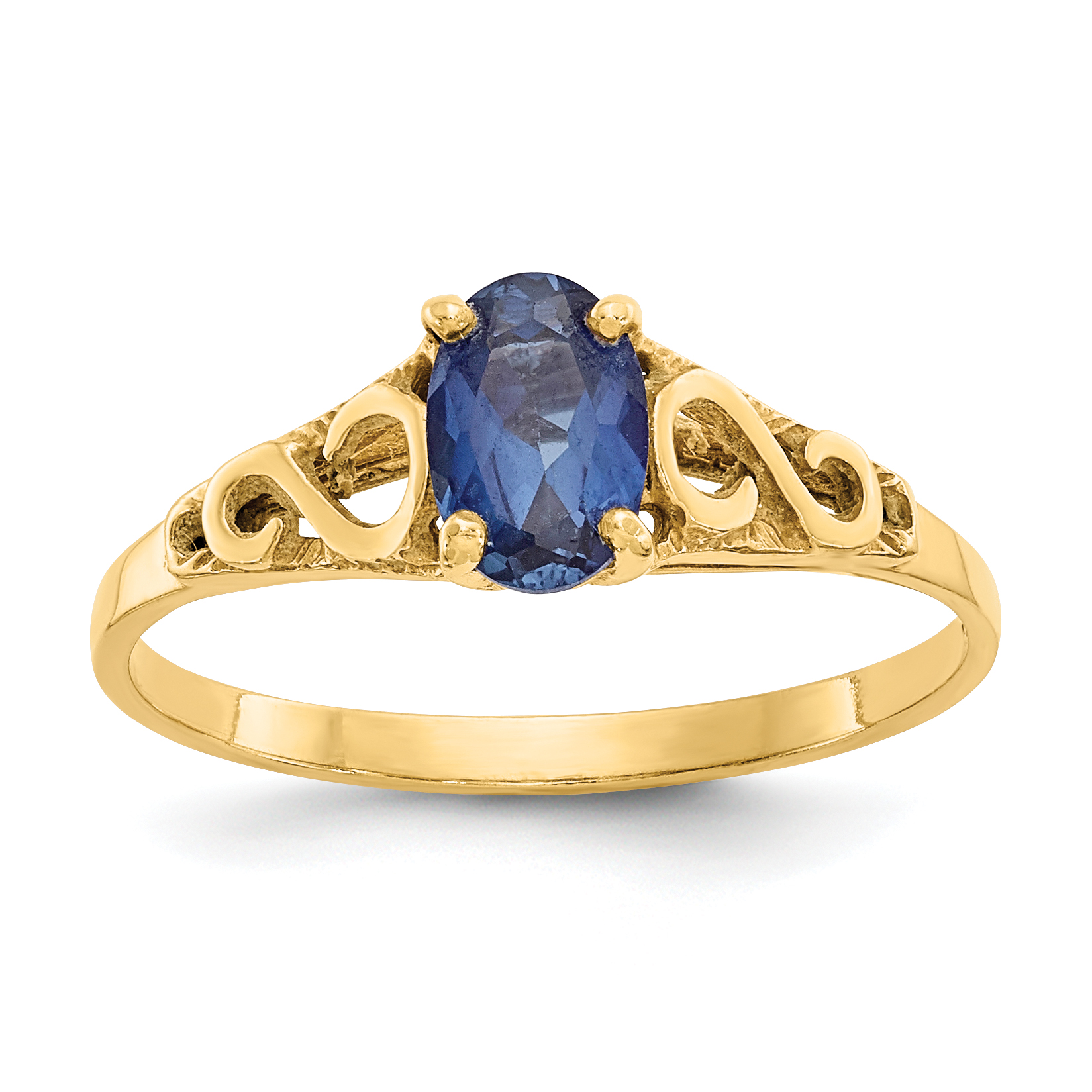 14k Madi K Synthetic Sapphire Spinel Ring (GK283)