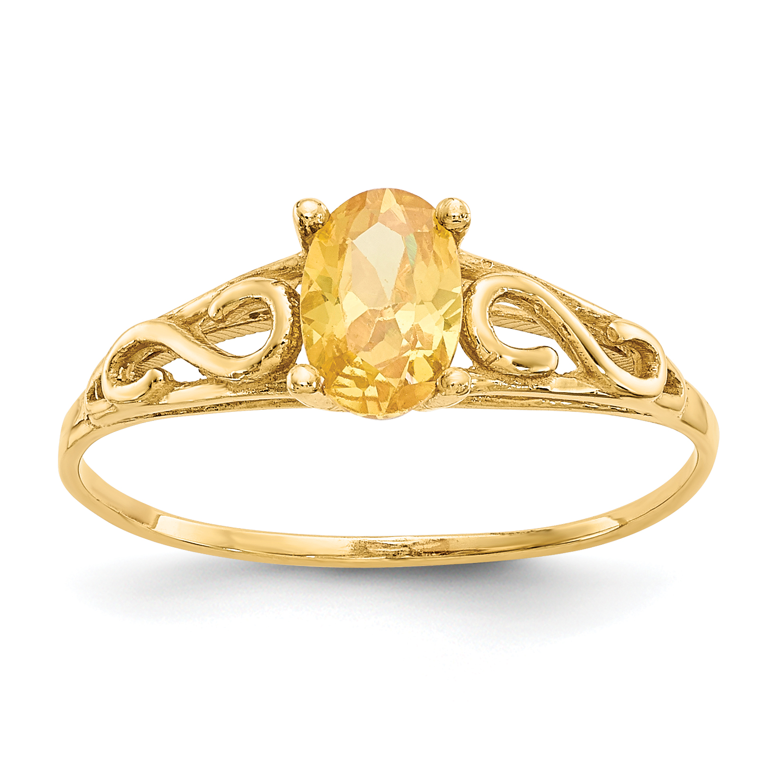 14k Madi K Synthetic Citrine Ring (GK285)