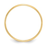14K Yellow Gold Madi K Polished 1mm Half Round Band Ring - Size 3 view 2