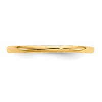 14K Yellow Gold Madi K Polished 1mm Half Round Band Ring - Size 3 view 3