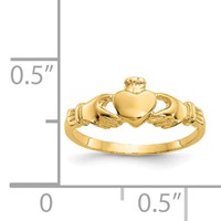 14K Yellow Gold Madi K Claddagh Ring - Size 3 view 5