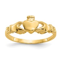 14K Yellow Gold Madi K Claddagh Ring - Size 3 view 1