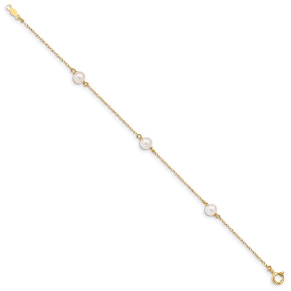 Gold Childrens Pearl Bracelets