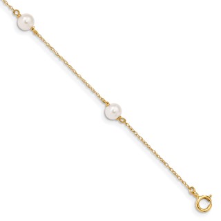 Gold Childrens Pearl Bracelets