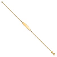 14K Yellow Gold Madi K Figaro 5x 22mm Oval ID Bracelet, 6" view 2
