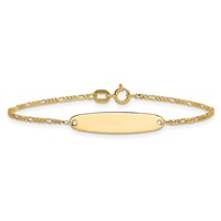 14K Yellow Gold Madi K Figaro 5x 22mm Oval ID Bracelet, 6" view 3