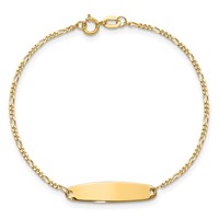 14K Yellow Gold Madi K Figaro 5x 22mm Oval ID Bracelet, 6" view 5