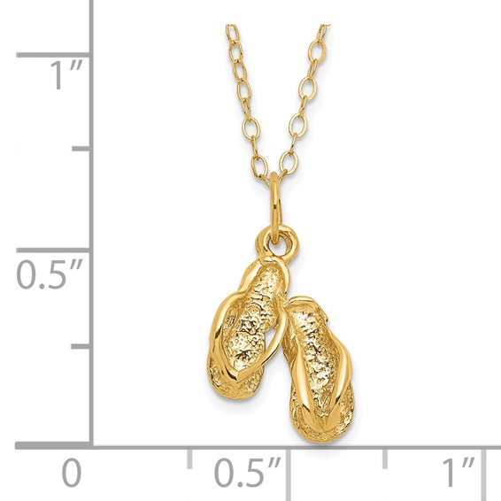 14k Children's Flip Flop Necklace
