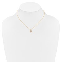 14K Yellow Gold Madi K 3mm Amethyst Heart Birthstone Necklace, 15" view 4