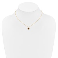 14K Madi K 3mm Ruby Heart Birthstone 15 Inch Necklace view 4