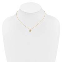 14K Yellow Gold Madi K 3mm Opal Heart Necklace, 15" view 4