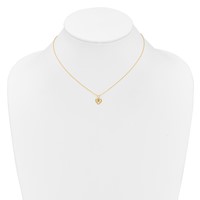 14K Yellow Gold Madi K 3mm Citrine Heart Birthstone Necklace, 15" view 4