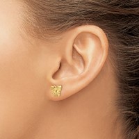 14K Madi K Butterfly Screwback Post Earrings view 3