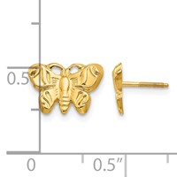14K Madi K Butterfly Screwback Post Earrings view 4
