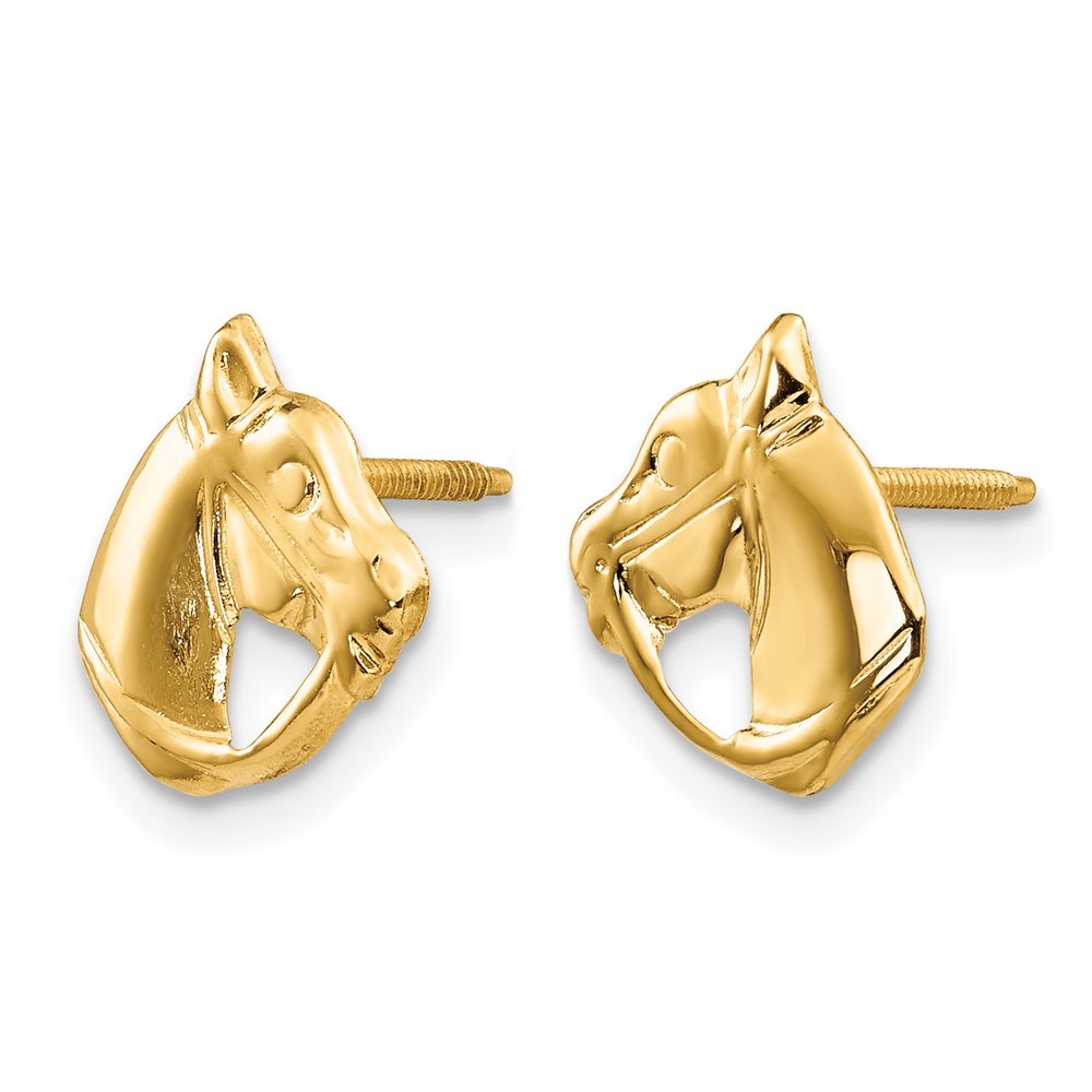 14k Madi K Horse Head Earrings (GK428)
