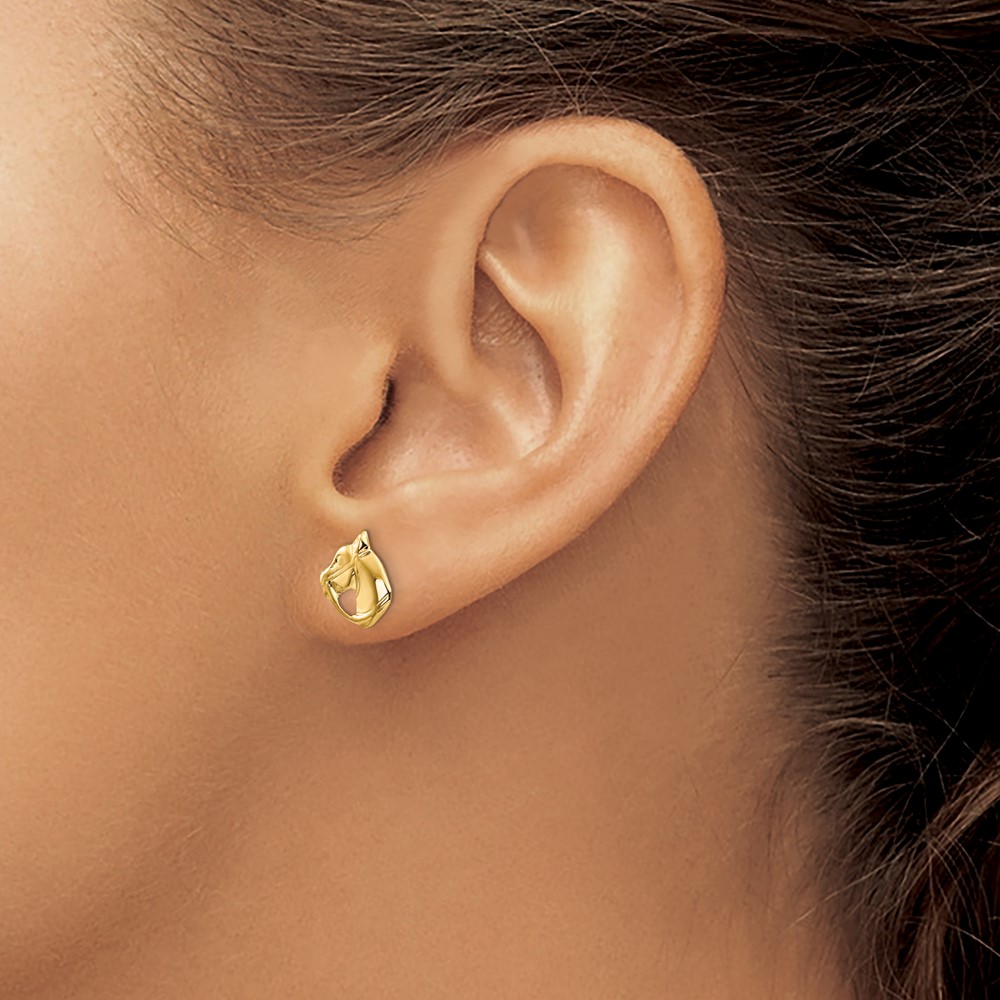 14k Madi K Horse Head Earrings (GK428)
