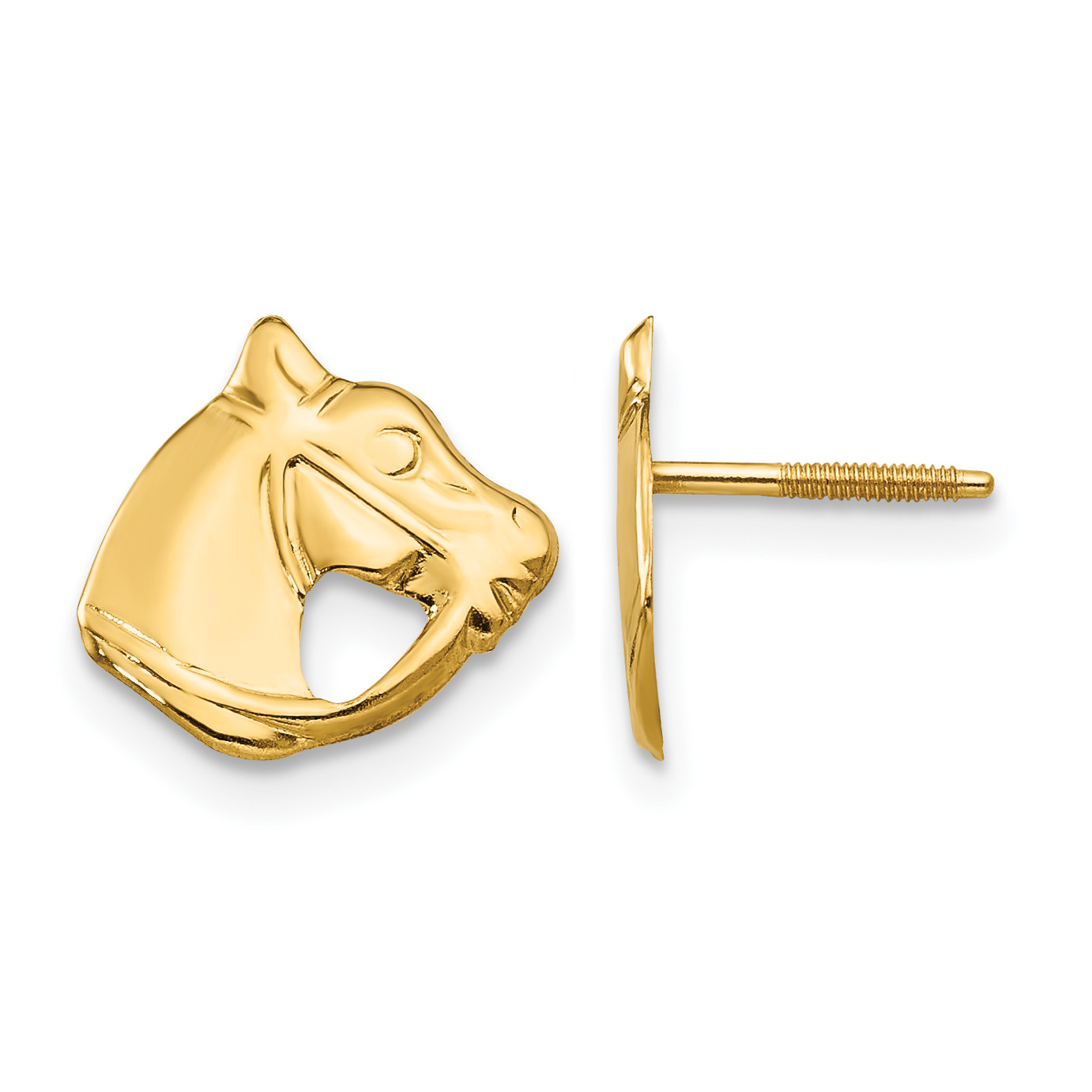 14k Madi K Horse Head Earrings (GK428)