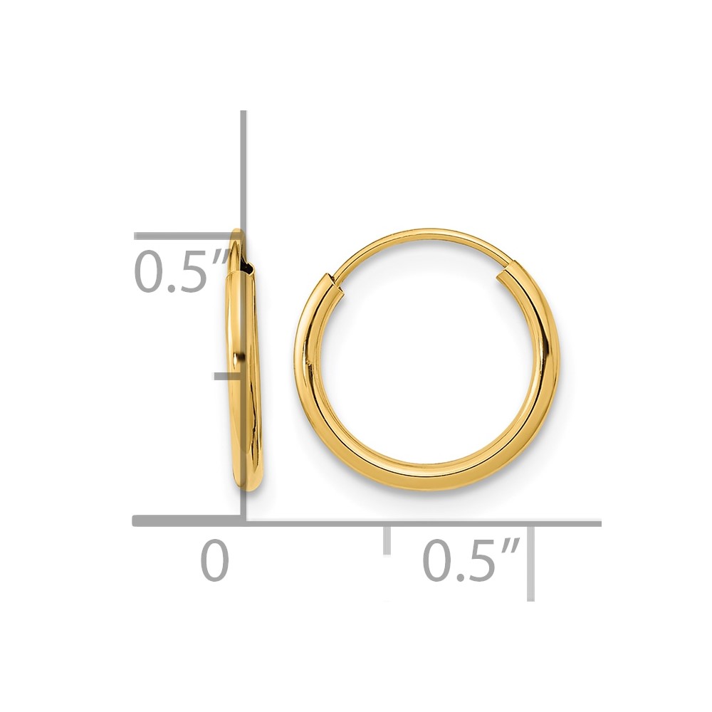 14k Madi K Endless Hoop Earrings (GK565)