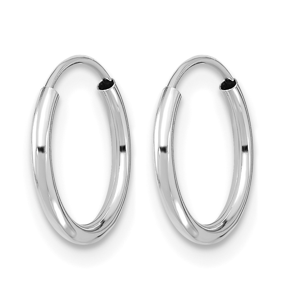14k White Gold Madi K Endless Hoop Earrings (GK566)