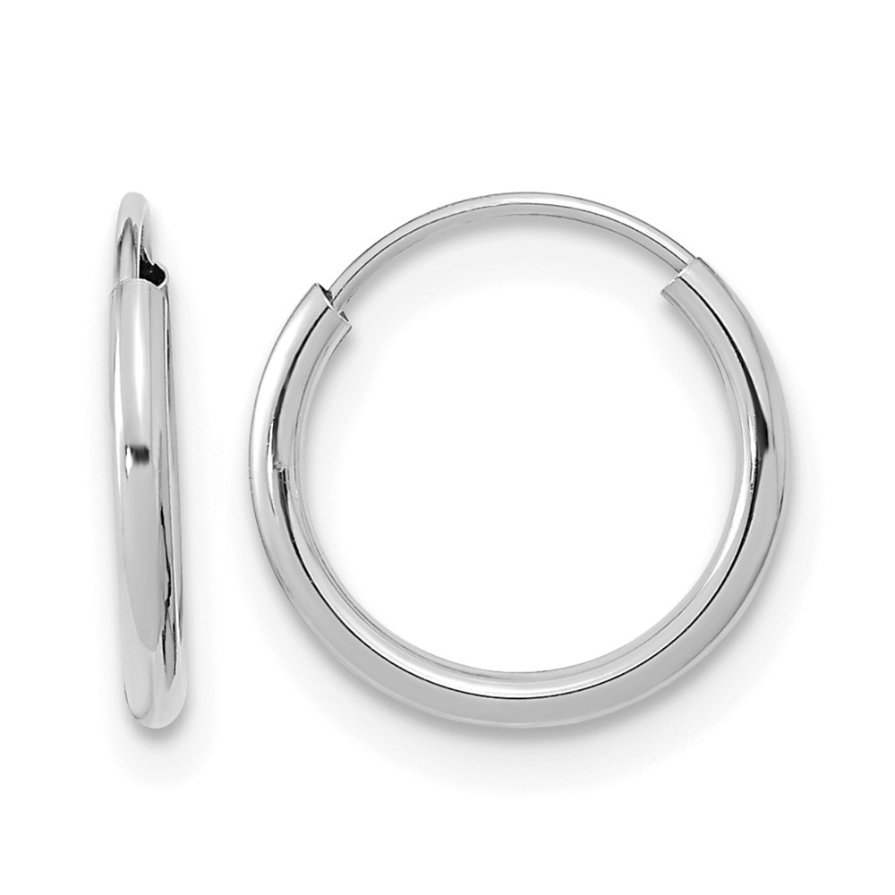 14k White Gold Madi K Endless Hoop Earrings (GK566)
