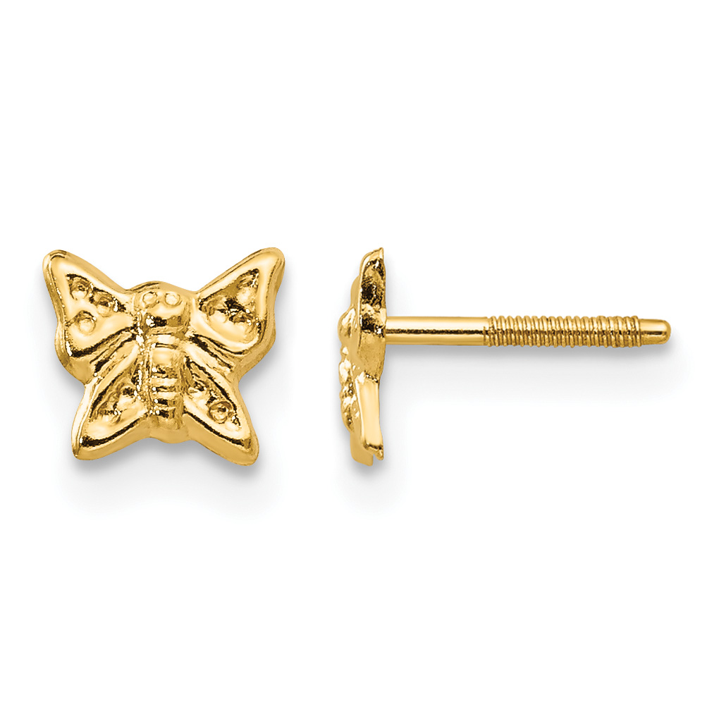 14k Madi K Butterfly Screwback Earrings (GK576)