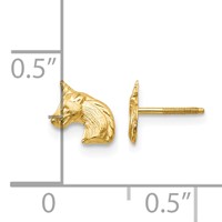 14K Yellow Gold Madi K Unicorn Post Earrings view 4
