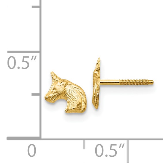14k Madi K Unicorn Childrens Post Earrings