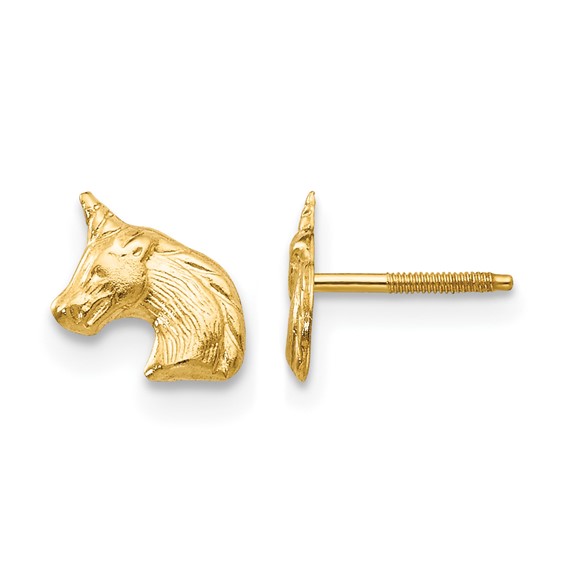 14k Madi K Unicorn Childrens Post Earrings