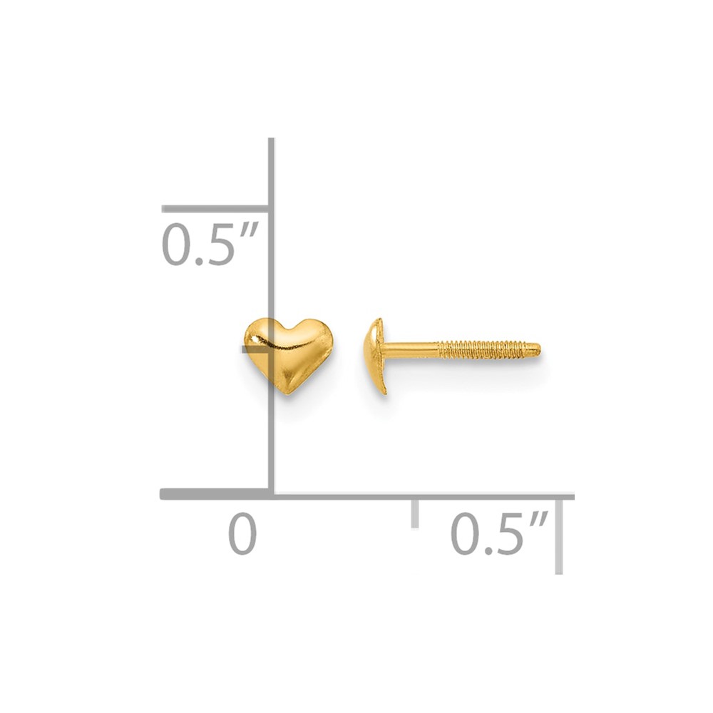 14k Madi K Heart Post Earrings (GK579)
