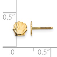 14K Yellow Gold Madi K Shell Post Earrings view 4
