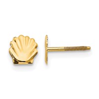 14K Yellow Gold Madi K Shell Post Earrings view 1