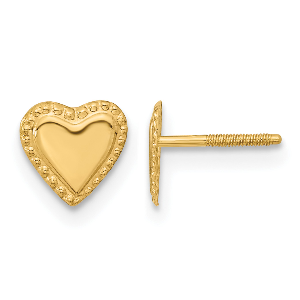 14k Madi K Heart Post Earrings (GK588)