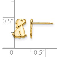 14K Madi K Sitting Dog Post Earrings view 4
