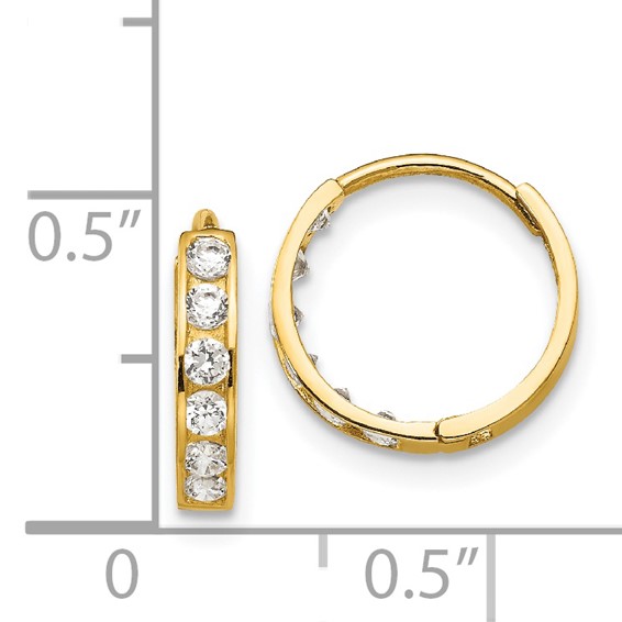 Madi K® Gold CZ Hoop Earrings