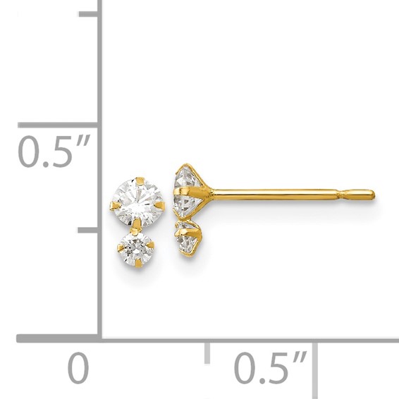 14k Madi K CZ Post Earrings