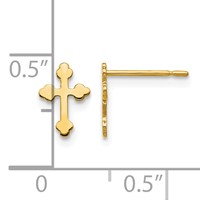14K Madi K Cross Post Earrings view 4