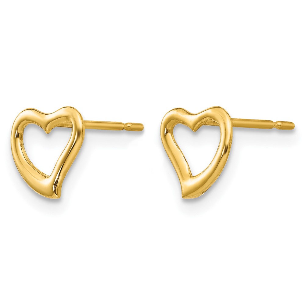 14k Madi K Children's Heart Post Earrings (GK732)