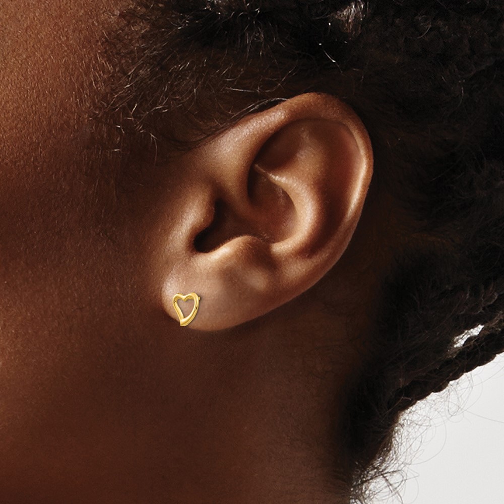 14k Madi K Children's Heart Post Earrings (GK732)