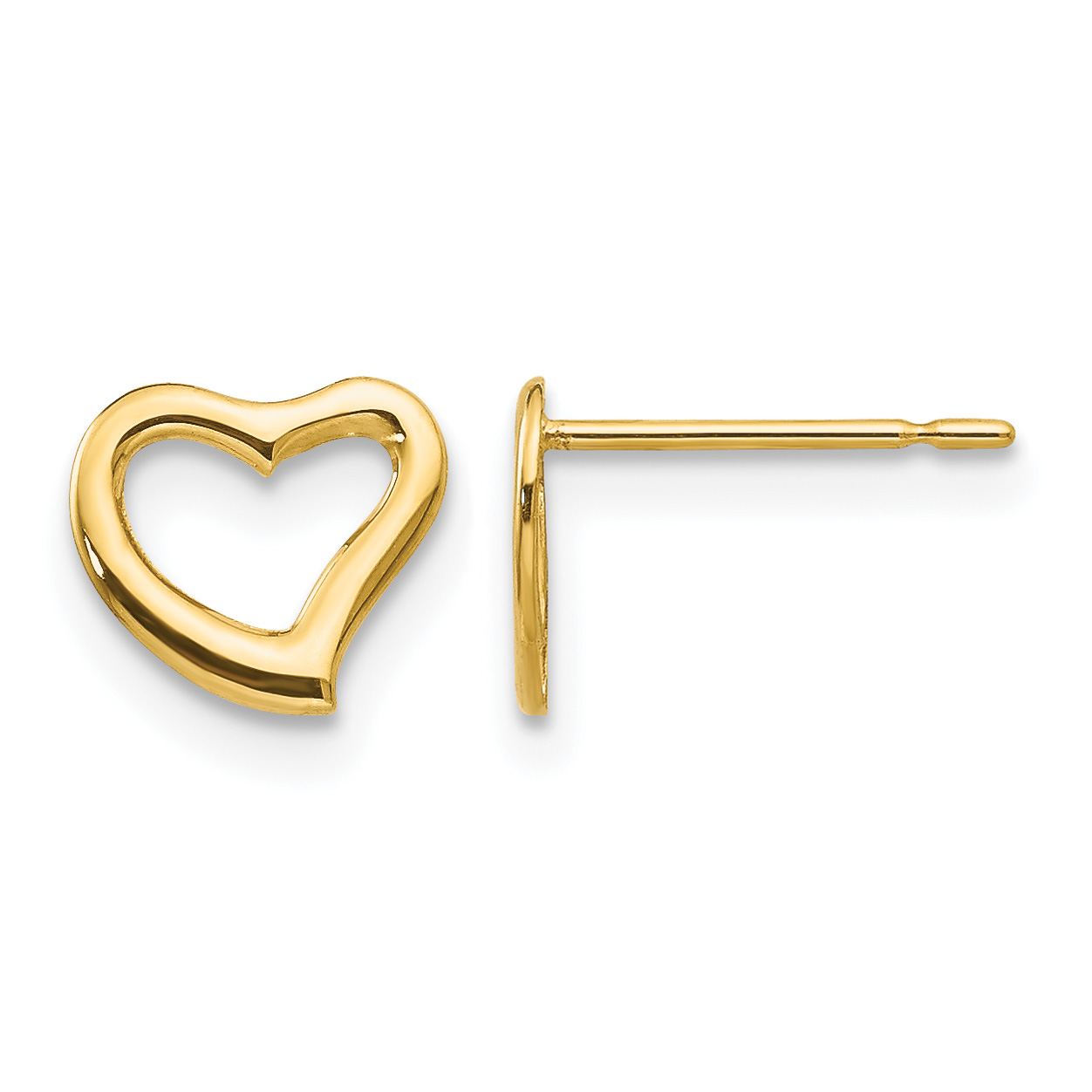 14k Madi K Children's Heart Post Earrings (GK732)