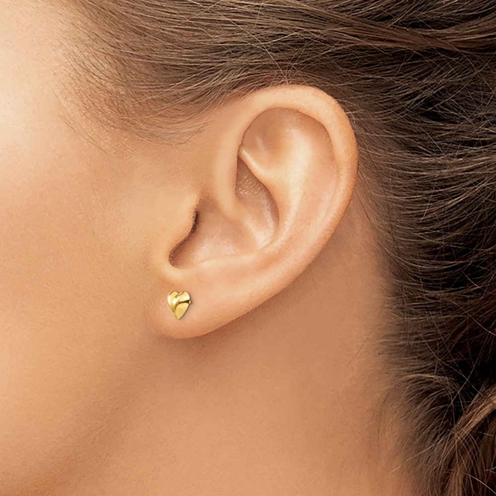 14k Madi K Children's Heart Post Earrings (GK733)