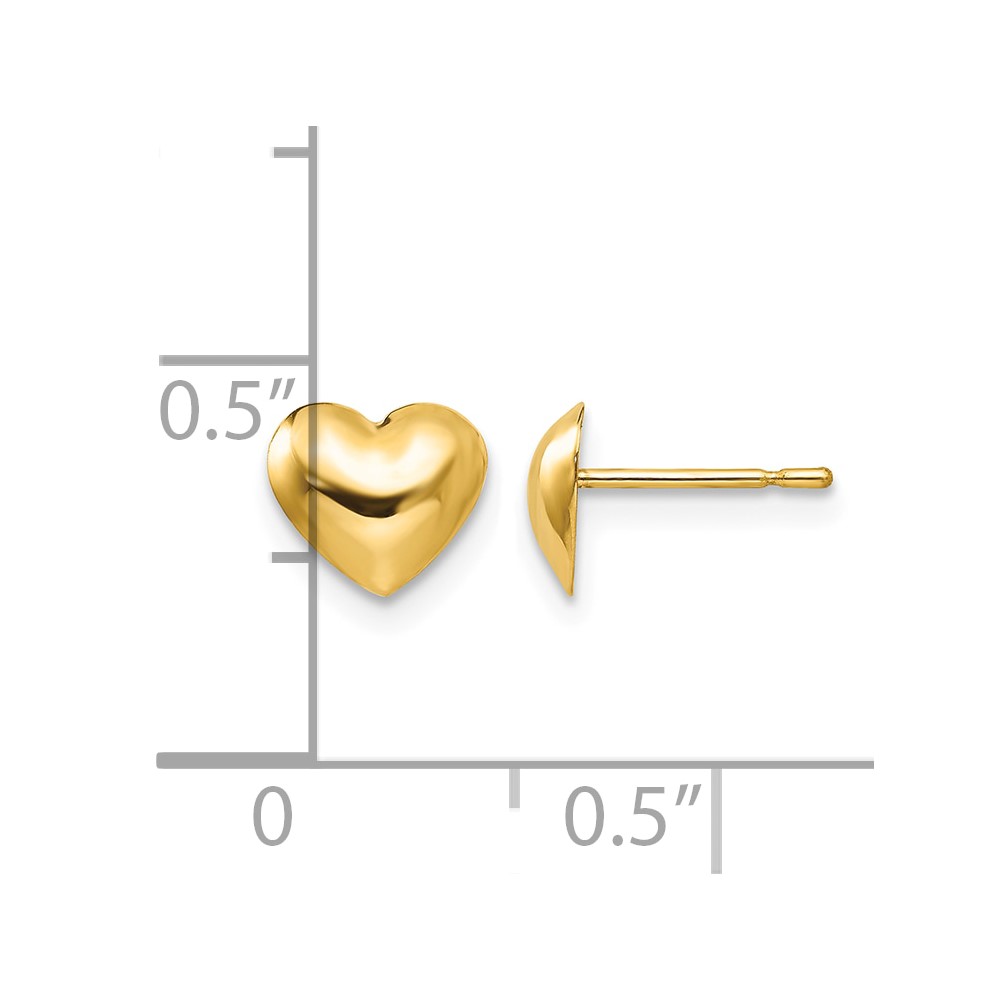 14k Madi K Children's Heart Post Earrings (GK733)