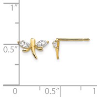 14K Madi K CZ Dragonfly Post Earrings view 4