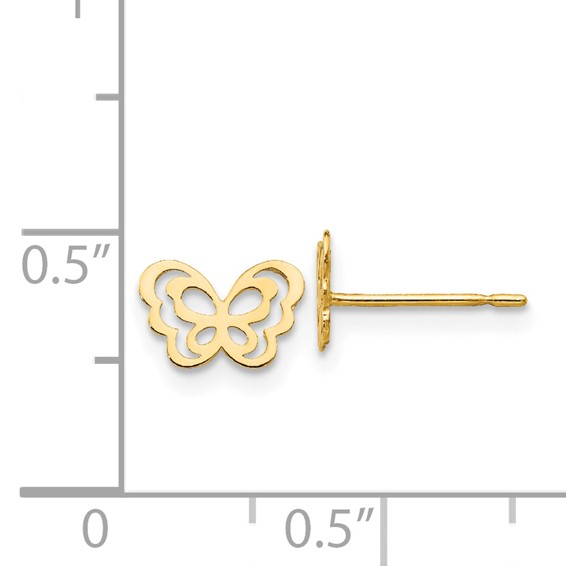 14k Madi K Butterfly Childrens Post Earrings