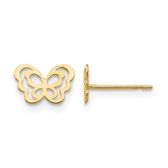 14k Madi K Butterfly Childrens Post Earrings