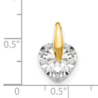 14K Yellow Gold Madi K 6mm CZ Heart Pendant view 3